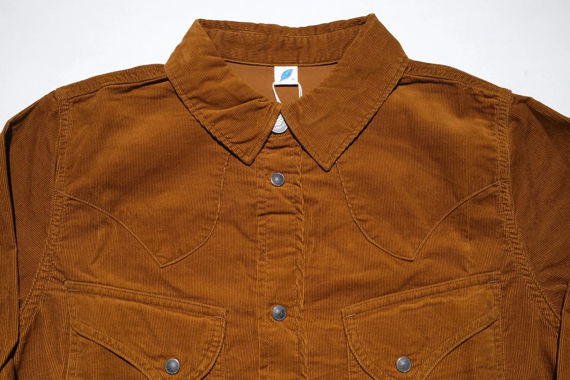 Pure Blue Japan 8oz "Silky-Smooth" Corduroy Western Shirt (Camel)