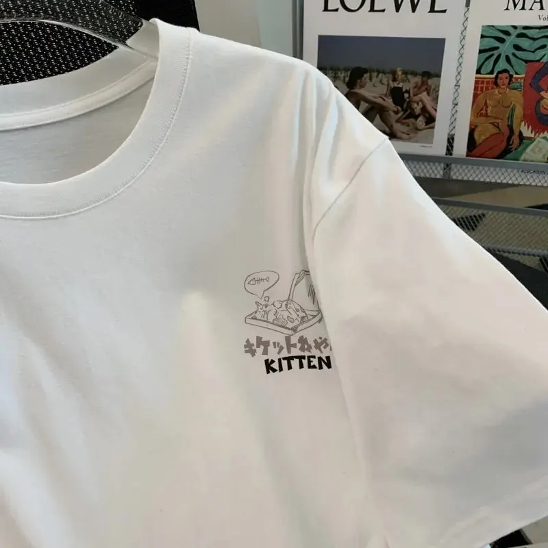 Purrfect Cat Print Summer Tee
