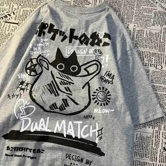 Purrfect Cat Print Summer Tee