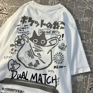Purrfect Cat Print Summer Tee