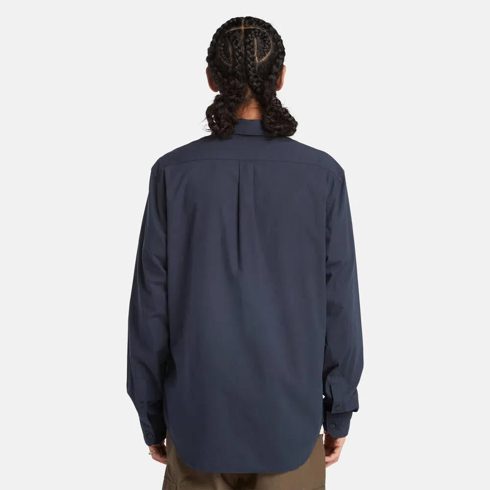 Regular Fit Stretch Poplin Shirt For Men