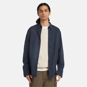 Regular Fit Stretch Poplin Shirt For Men