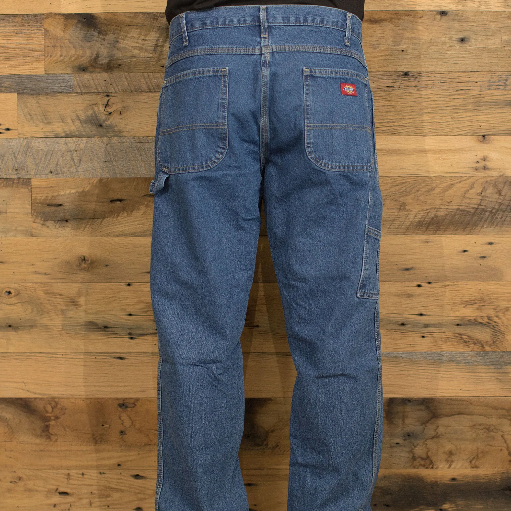RELAXED FIT STONEWASHED CARPENTER DENIM JEANS