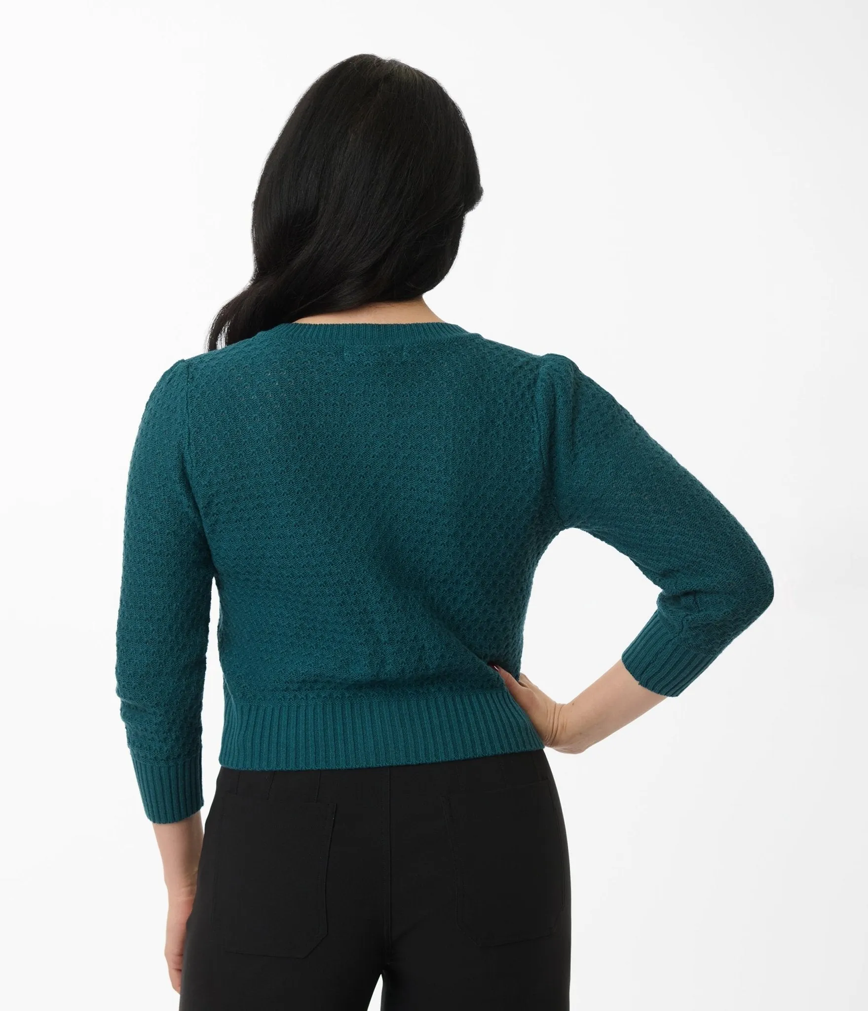 Retro Style Peacock Crochet Cardigan