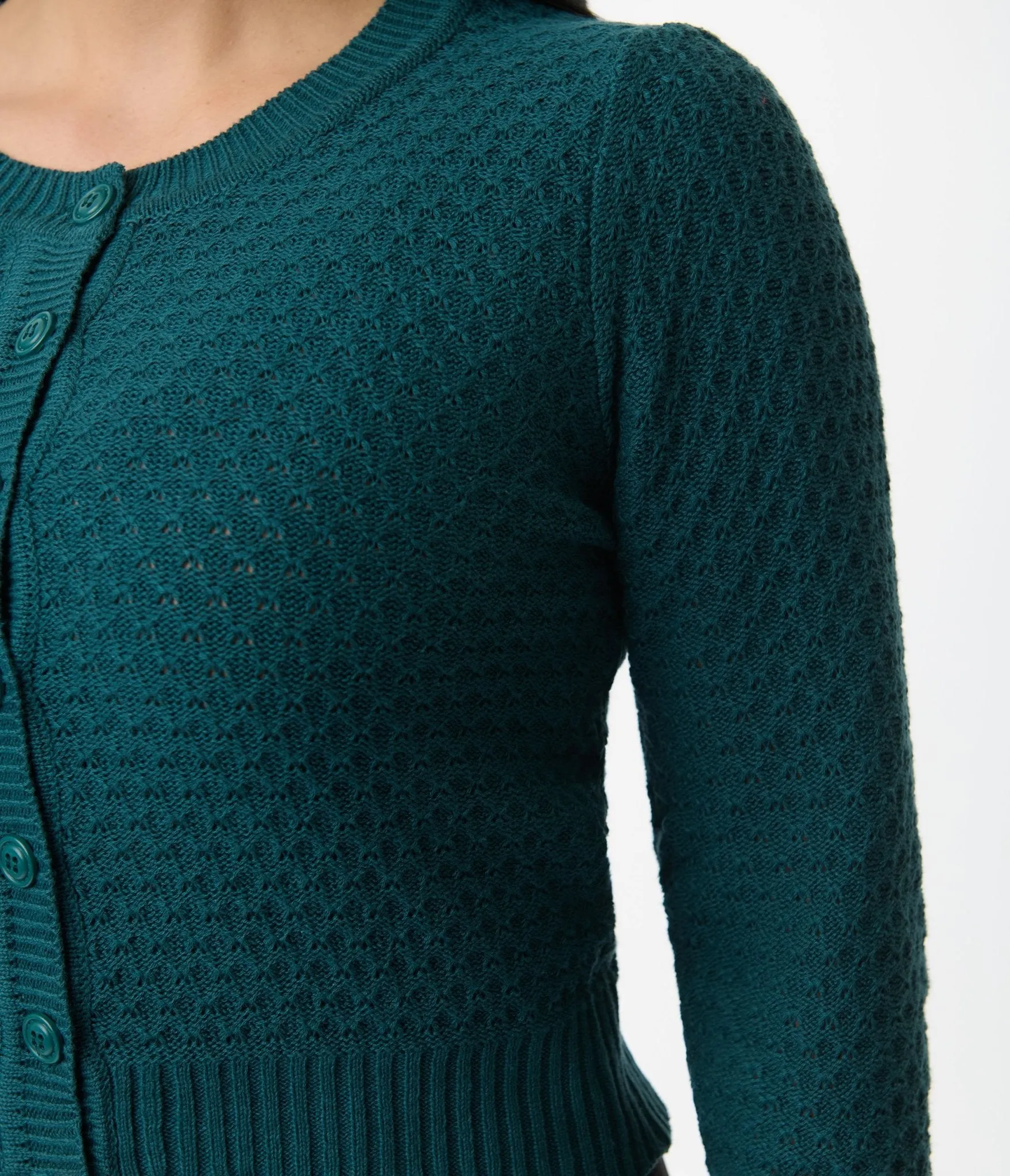 Retro Style Peacock Crochet Cardigan
