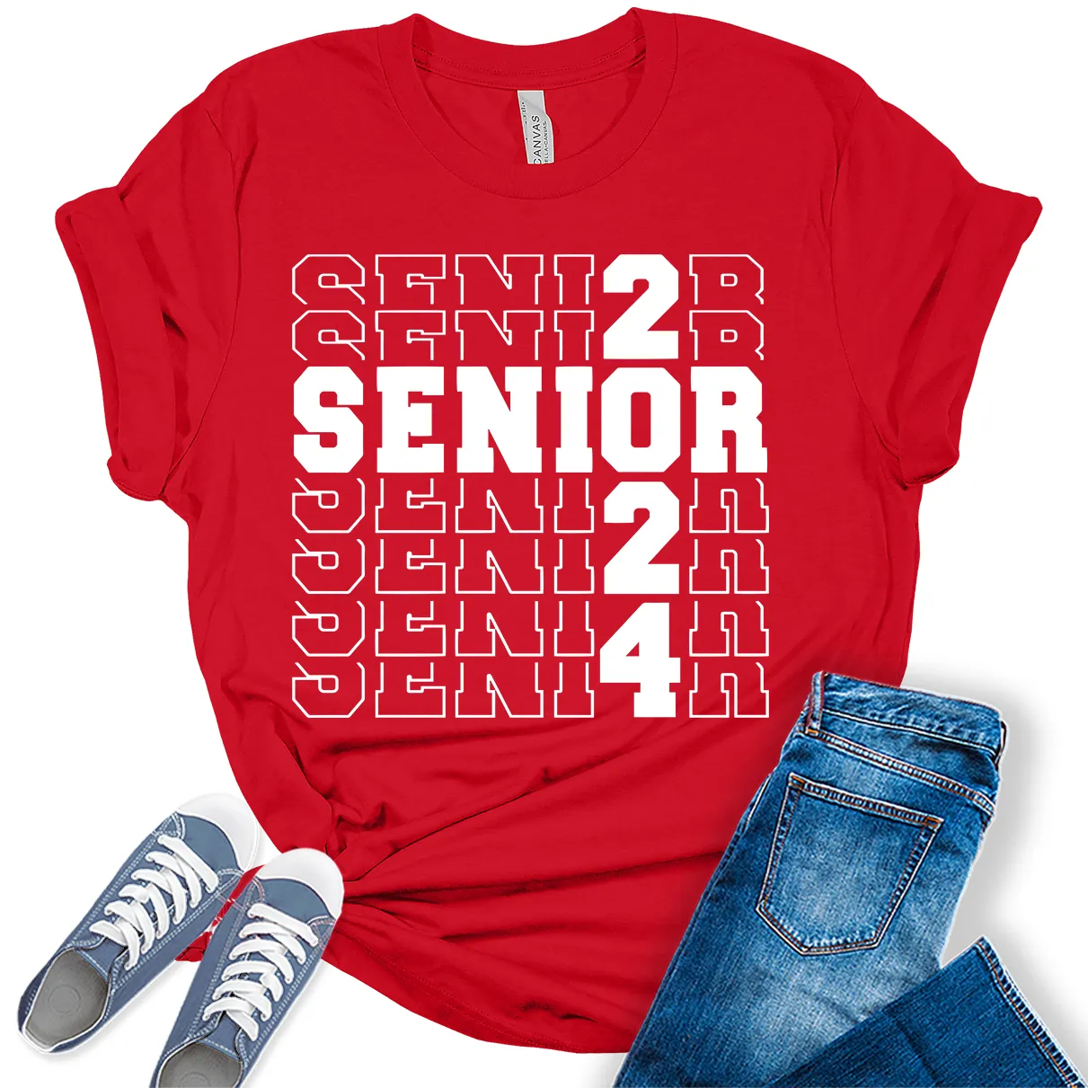 Senior 2024 Graduation Shirt Women Graphic Tees