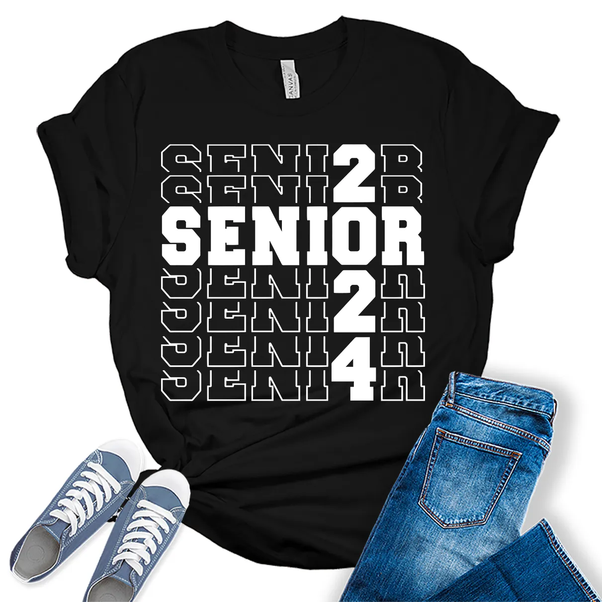 Senior 2024 Graduation Shirt Women Graphic Tees