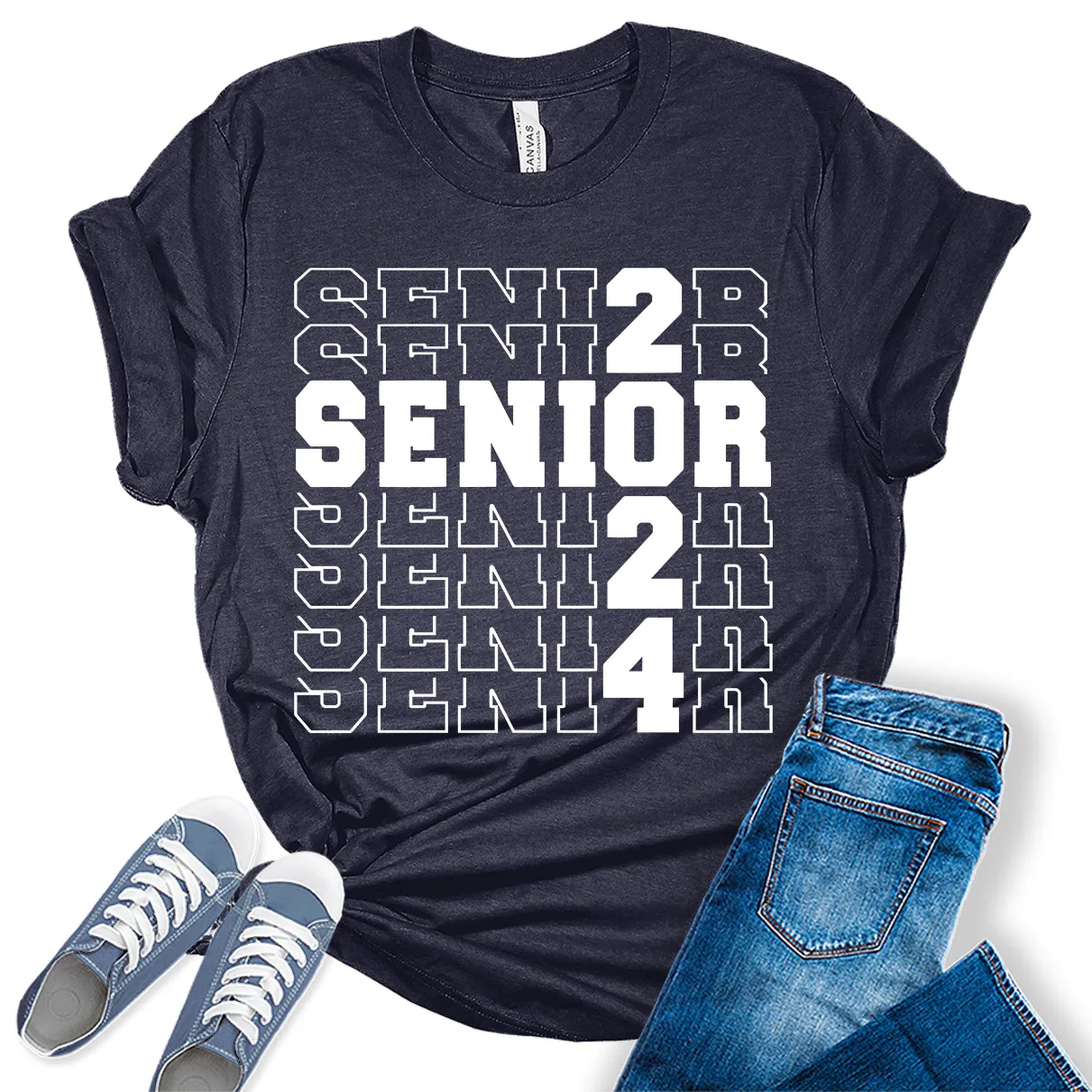 Senior 2024 Graduation Shirt Women Graphic Tees