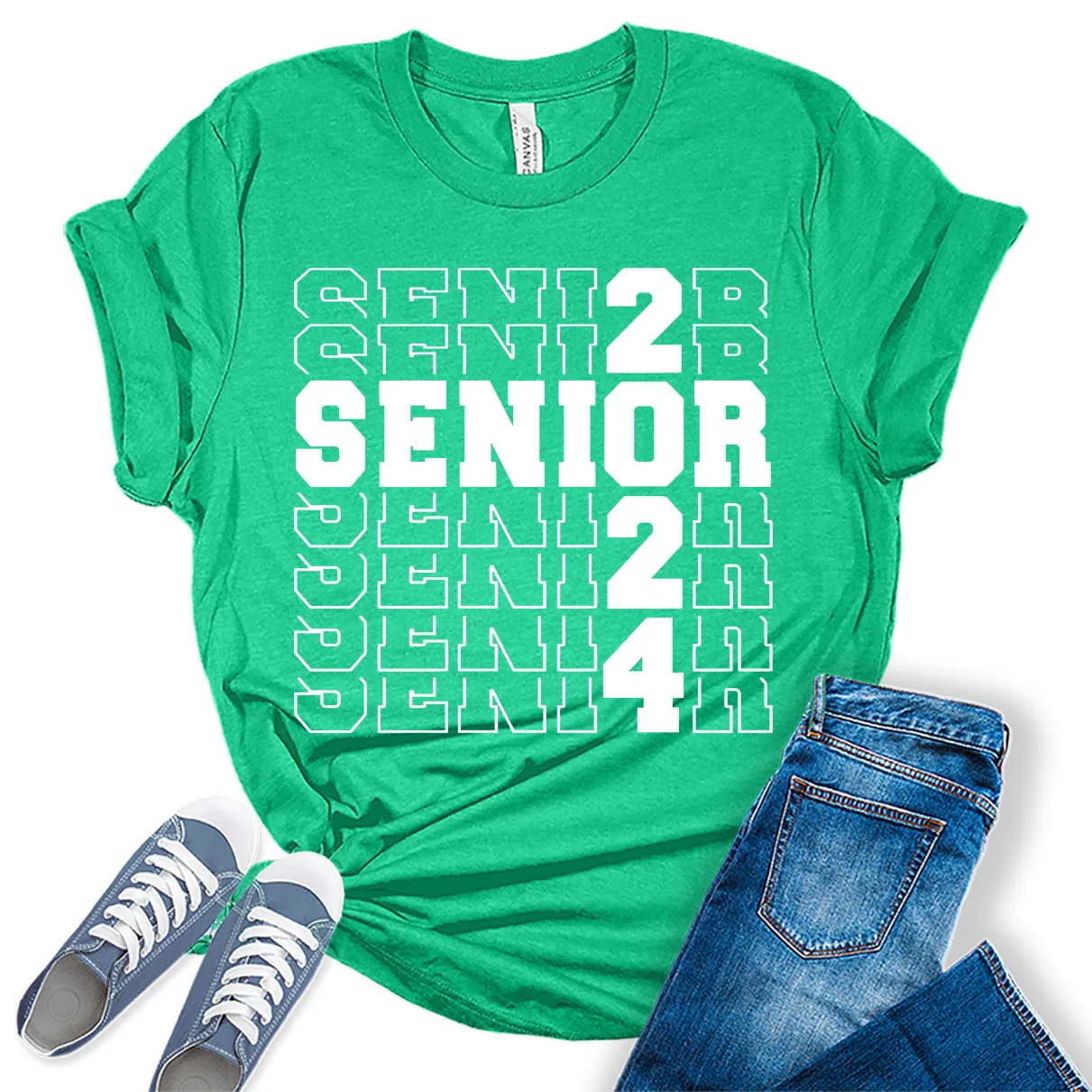 Senior 2024 Graduation Shirt Women Graphic Tees