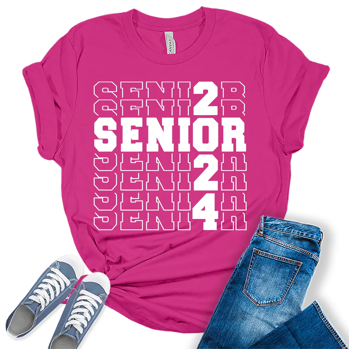 Senior 2024 Graduation Shirt Women Graphic Tees