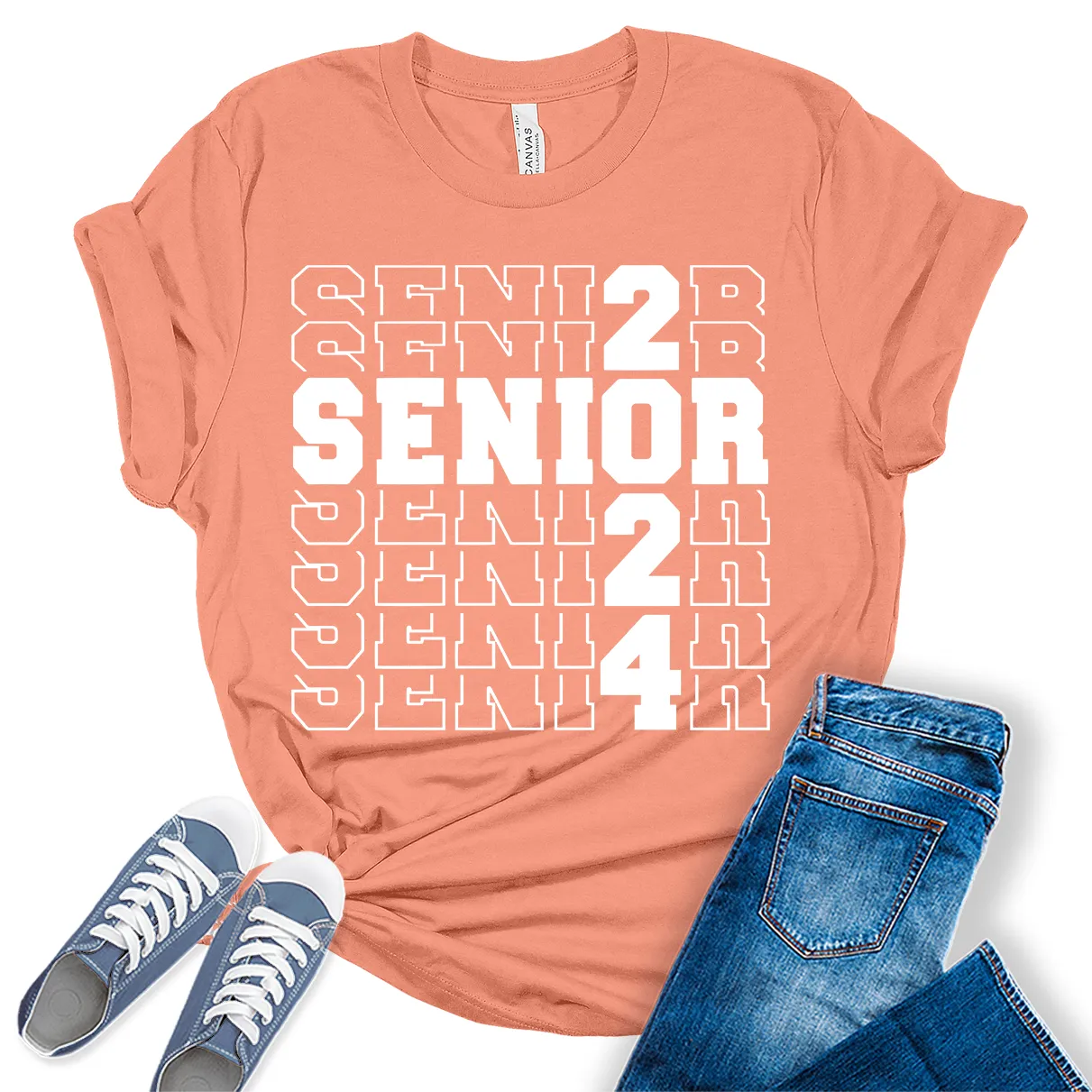 Senior 2024 Graduation Shirt Women Graphic Tees