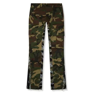 Suavo World Cargo Flare Trousers Camo