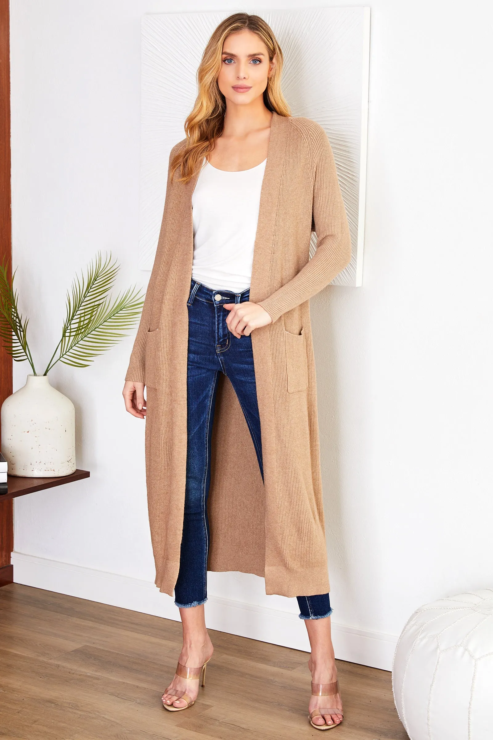 The Ribbed L/S Duster Cardigan
