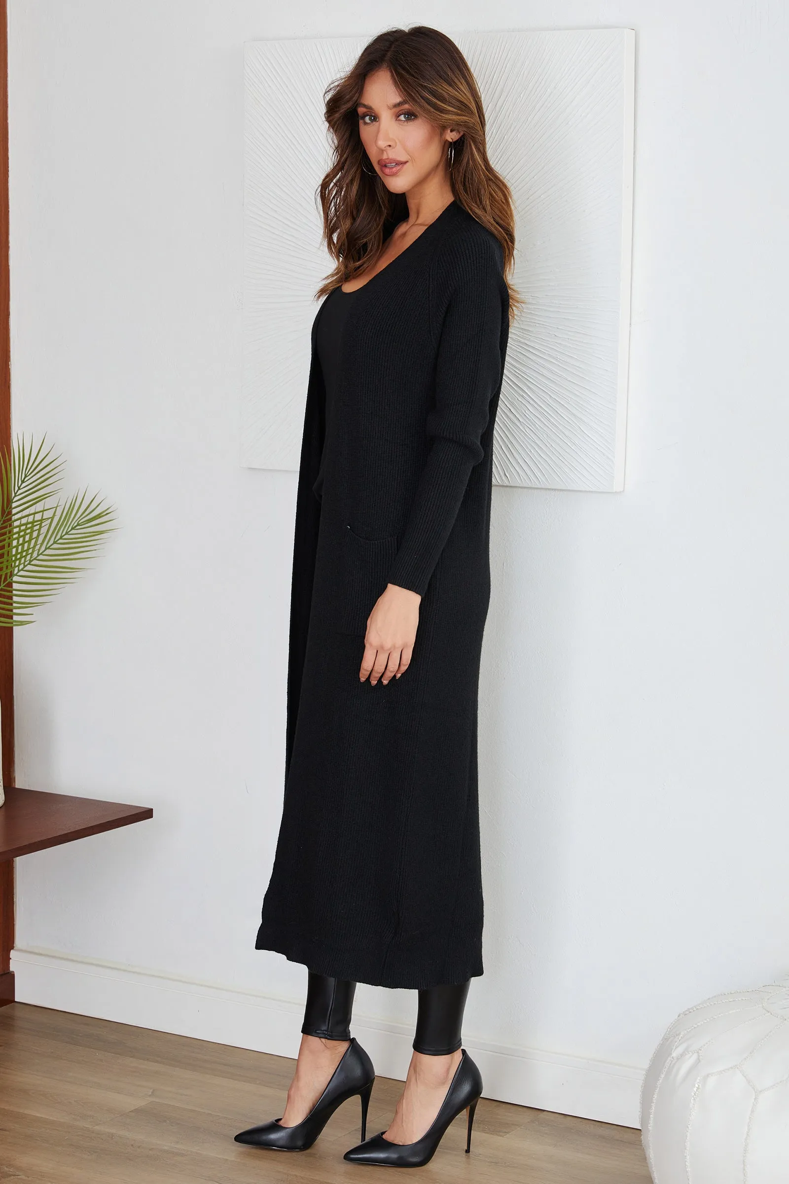 The Ribbed L/S Duster Cardigan