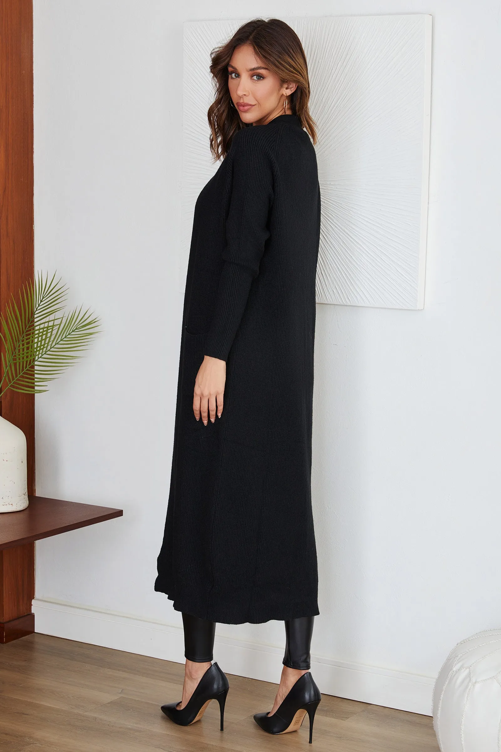 The Ribbed L/S Duster Cardigan