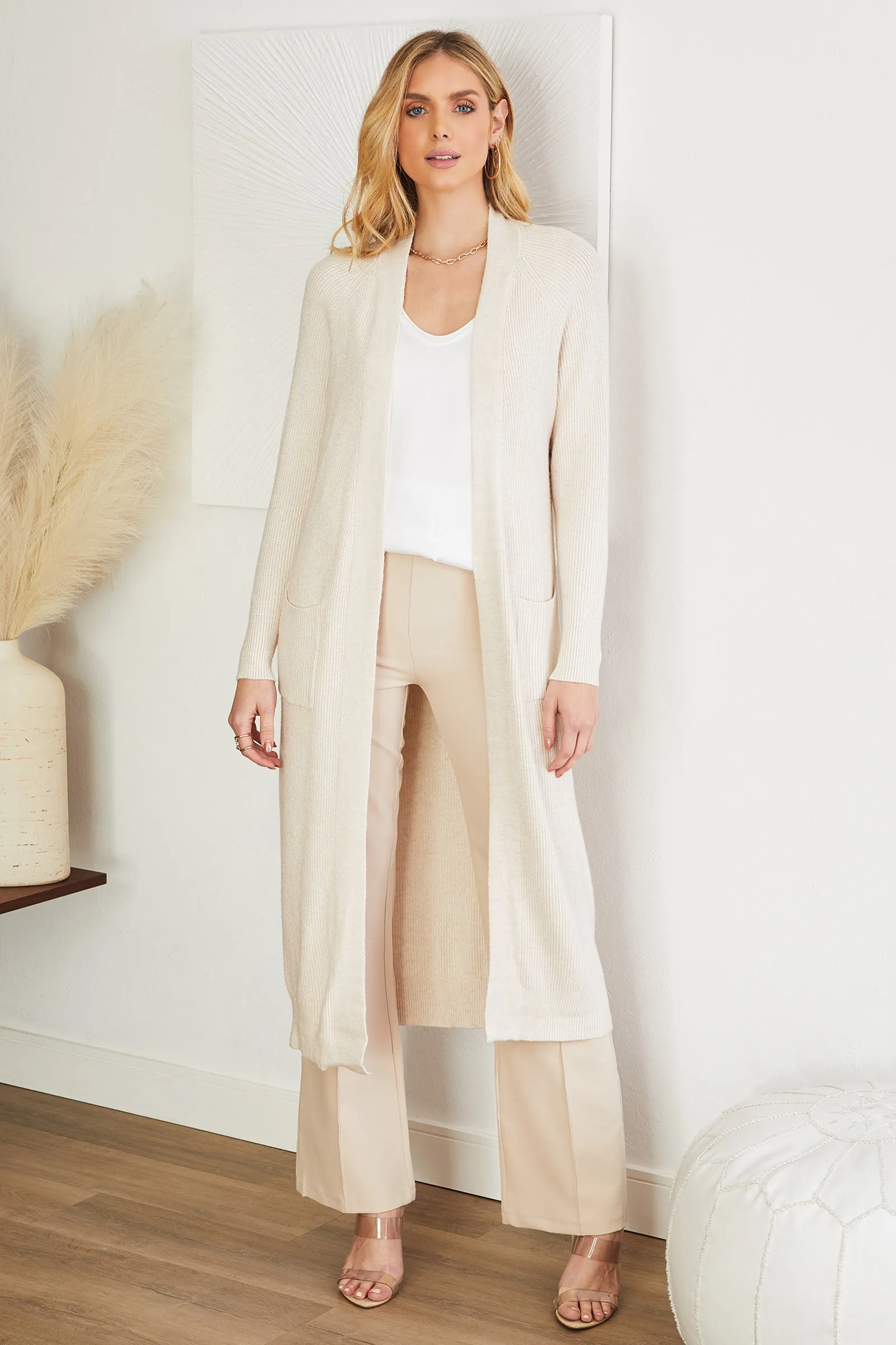 The Ribbed L/S Duster Cardigan