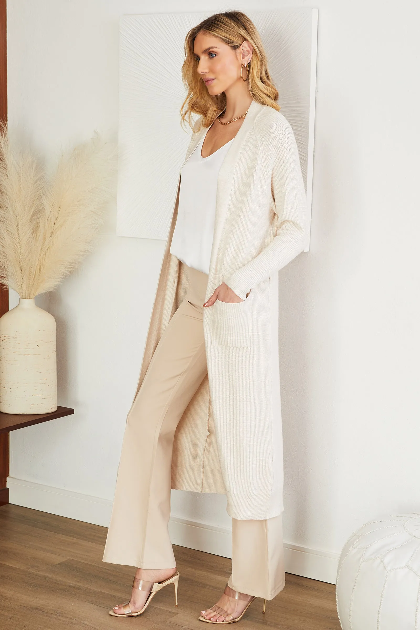 The Ribbed L/S Duster Cardigan